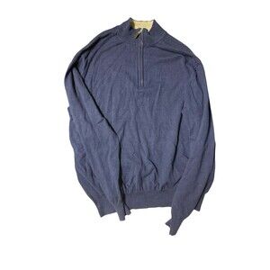 Peter Millar Sweater Mens XL Blue Quarter Zip Pullover